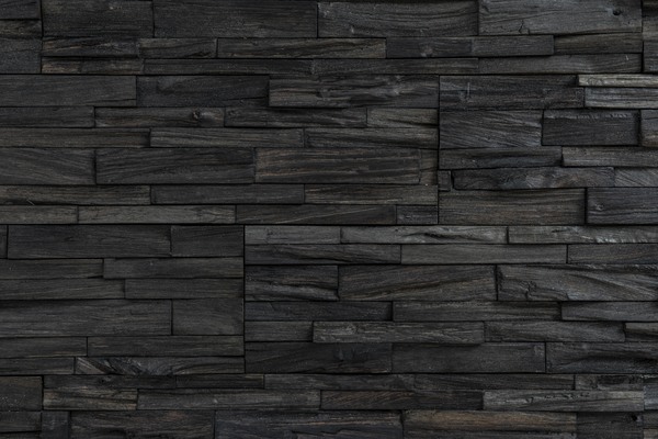 3D Wood Panels > Linear Broken Face Charcoal | The Jodhpur Blue Company