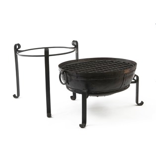 Recycled Fire Bowl including High, Low Stands and Grill