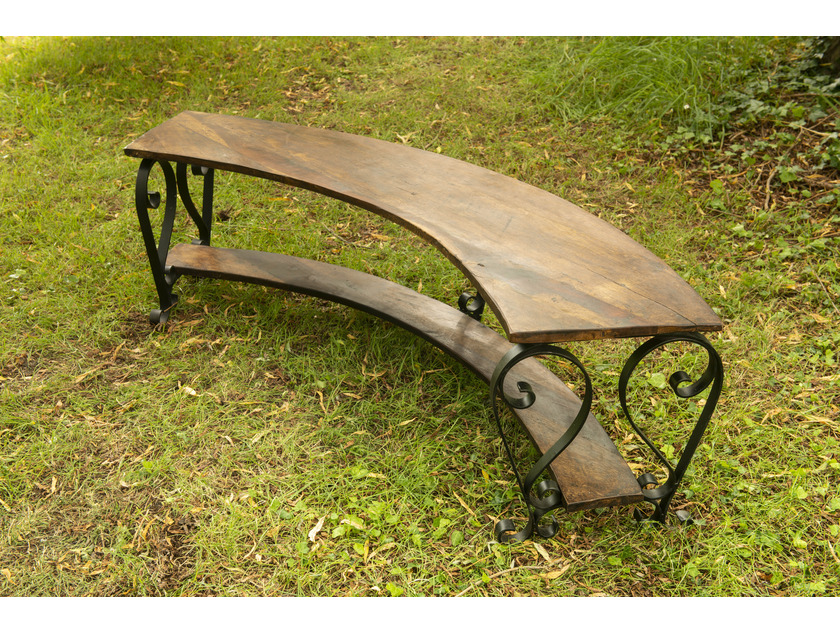 Iron Curved Bench