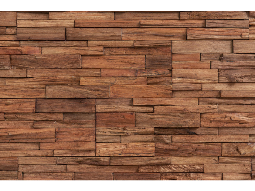 Linear Broken Face Tropical Wood Panel
