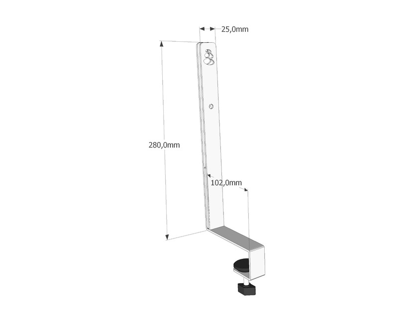 Front Clamp Supports For DeskTop with Document Crossing Gap